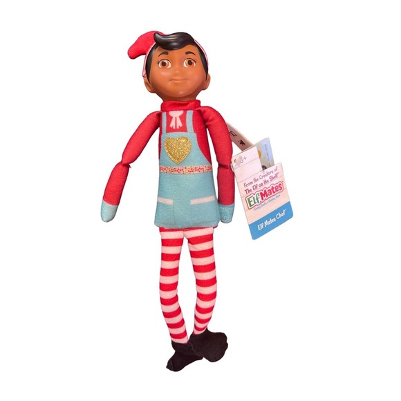 Elf Mates Chef Red African American Elf on The Shelf Doll Plush - Picture 1 of 1